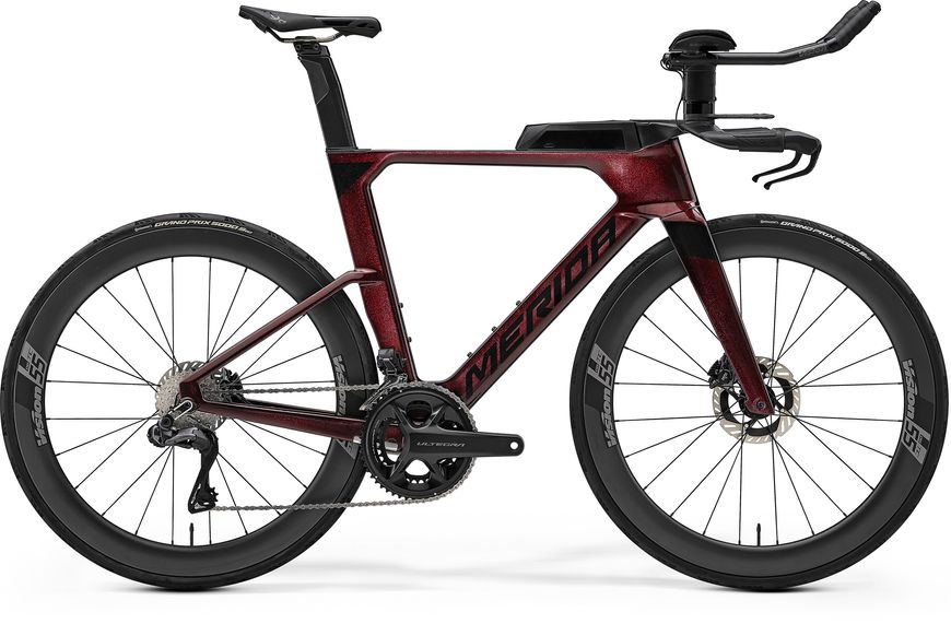 Велосипед MERIDA TIME WARP TRI LIMITED burgundy red (black) A62411A 03240 фото