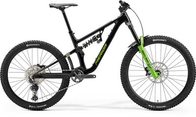 Велосипед MERIDA ONE-SIXTY FR 600 metallic black (grey/green) A62411A 02696 фото