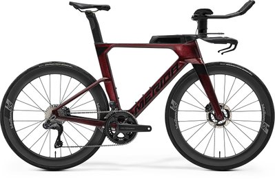 Велосипед MERIDA TIME WARP TRI LIMITED burgundy red (black) A62411A 03240 фото