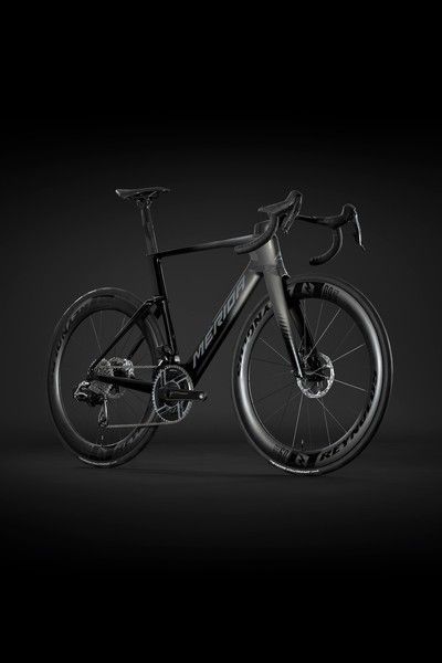 Merida REACTO 10K (2027) aero шосейний велосипед SRAM Red AXS 2x12, колір black/mineral gold, розмір M (174-185 см) A62711A00019 фото